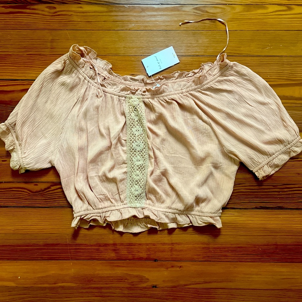 Crop Top Junior Large Peach Kiwi + Punch New With Tags